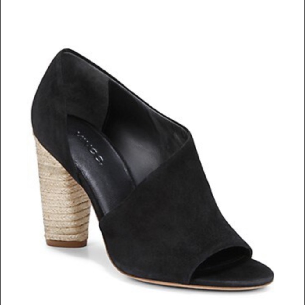 Vince suede Percey Suede and Jute heeled sandal